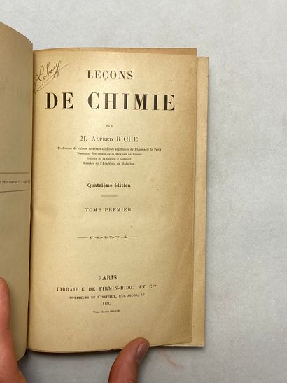 null Riche, Alfred Leçons de chimie. Édité à Paris à la Librairie de Firmin-Didot...