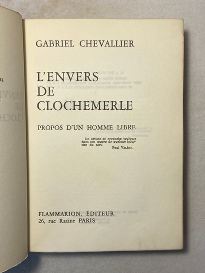 null Chevallier, Gabriel L'envers de clochemerle. Édité à Paris chez Flammarion en...