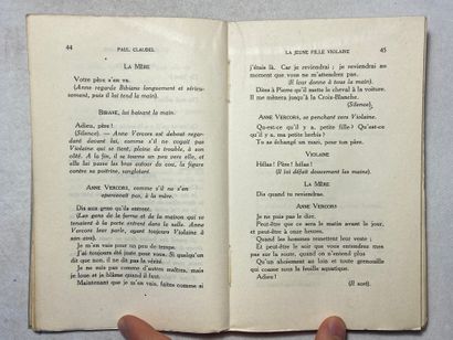 null Claudel, Paul La jeune fille violaine. Édité à Paris aux Éditions Excelsior...