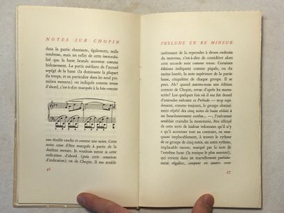 null Gide, André Notes sur Chopin. Édité à Paris chez L'Arche en 1948. Grand in-8...