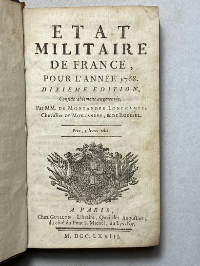 null Montandre Lonchamps État militaire de France, pour l'année 1768. Édité à Paris...