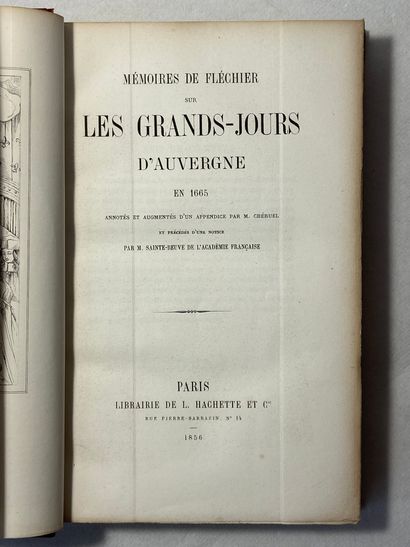 null Fléchier, Chéruel Mémoires de Fléchier sur les grands-jours d'Auvergne en 1665....