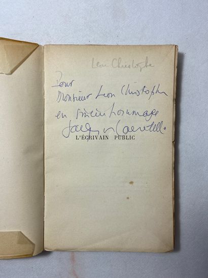 null De Lacretelle, Jacques L'écrivain public. Édité à Paris chez Gallimard. In-8...