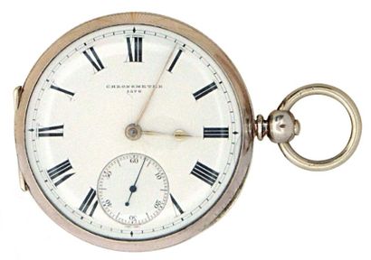 null Montre à ancre en argent signée ?London Patent Chronometer N° 1576', vers 1860....
