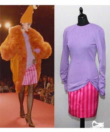 Jean PATOU Haute Couture par Christian LACROIX (automne-hiver 1985/86) Modèle "MARABOUT"...
