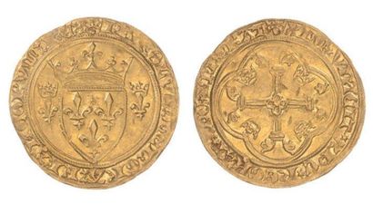 null CHARLES VII (1422-1461). Ecu neuf pour Tournai (point 16°). Dy 511. TTB