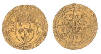 null FRANCOIS I (1515-1547). Ecu d'or au soleil de Bretagne du 2ème type, pour Nantes....