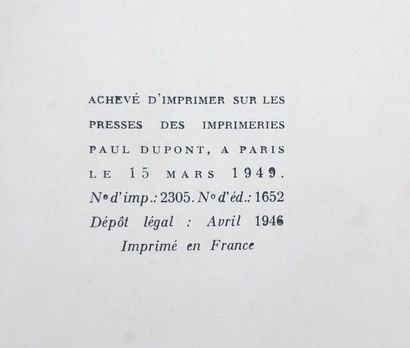 null SAINT-EXUPERY Antoine
Le Petit Prince 
1 vol petit in-4°, Paris NRF Gallimard...