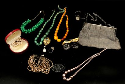 null BIJOUX FANTAISIES
Fort lot comprenant divers colliers dont : colliers de perles...