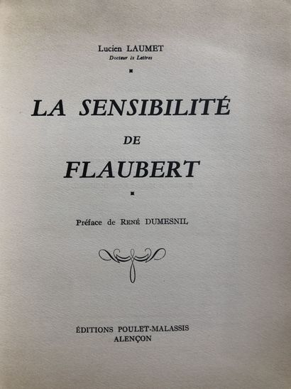Laumet, Lucien. La Sensibilité de Flaubert....