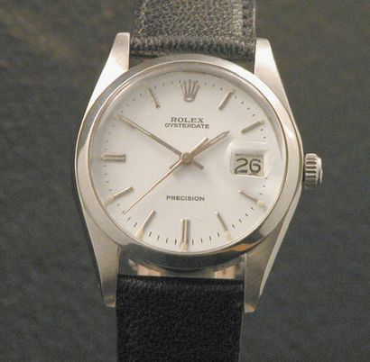ROLEX OYSTER PRECISION Réf : 669 vers 1978 Montre-bracelet en acier, boîtier tonneau,...