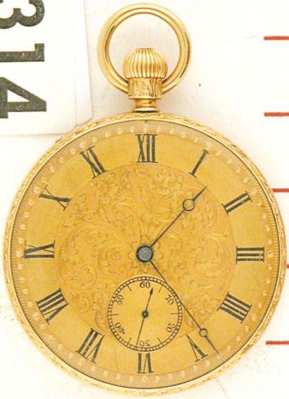 null MONTRE À CYLINDRE en or signée 'L. L Roy & Fils Horlogers de la Marine No 45021,...