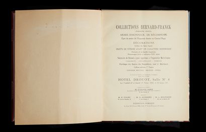 null COLLECTION BERNARD FRANCK.
Catalogues des 1ère, 3e et 4e vente (Drouot
février,...