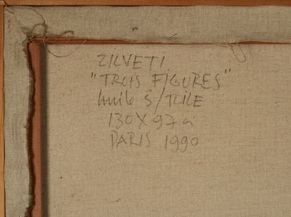 null Luis ZILVETI (1941)
Trois figures
Huile sur toile, signée et datée (19)90 en...