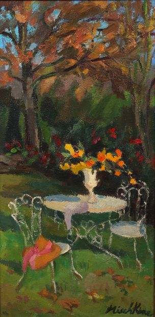 null Olga MISCHKINE (1910-1985)
Le jardin à l'automne
Huile sur toile.
Signée en...