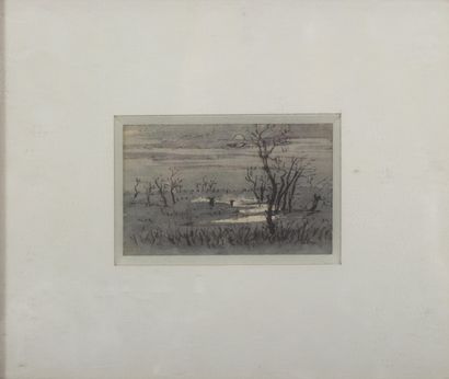null Attribuée à Théodore de BROUTELLES (1843 - 1933)
La plaine
5 x 8 cm à vue
