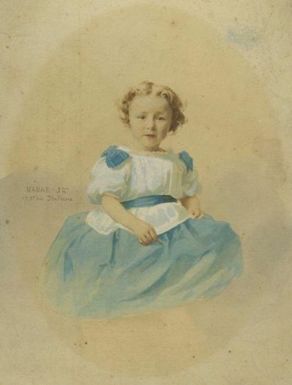 NADAR Jeune [Adrien Tournachon, dit] (1825-1903) Portrait de jeune fille, vers 1855....