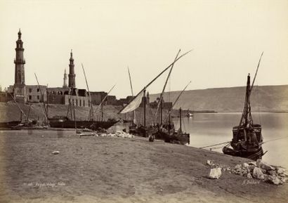 Henri BECHARD (actif 1869-1890) Égypte, onze photographies vers 1870. Tirages albuminés...