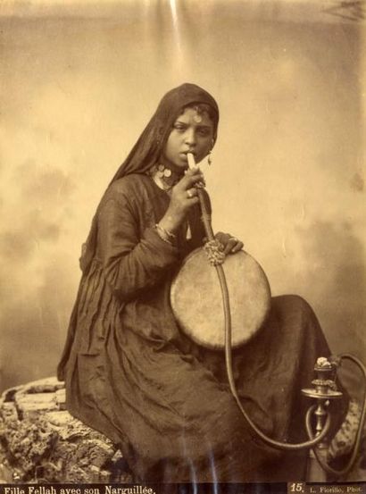 EGYPTE, Portraits de femmes, vers 1880. Cinq...