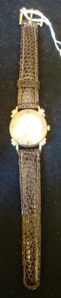 BULOVA Montre-bracelet d'homme, mécanique, à cadran rond plaqué or, secondes au ...