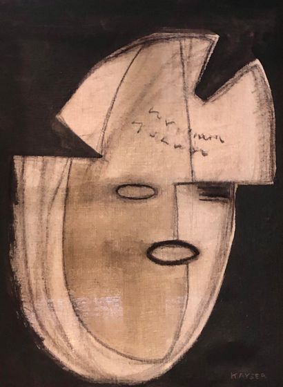 null Eska KAYSER (1936-)
Le masque ou Victoire
Toile, signée en bas vers la droite,...