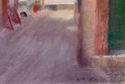 null M.T. KRAFFT (1952-1995)
La ruelle, Italie?
Pastel signé en bas à droite
34x23...