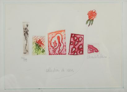 null Charlotte REINE (1954)
Collection de roses
Estampe-technique mixte sur papier,...