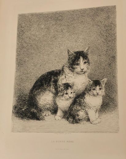 null G. DE CHERVILLE 
Les chiens et les chats d'Eugène LAMBERT avec une lettre préface...