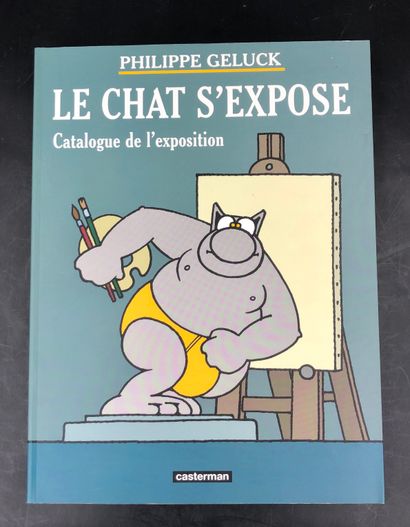  BD HUMORISTIQUE - PHILIPPE GELUCK - Le chat s’expose, catalogue de l’exposition,... Gazette Drouot