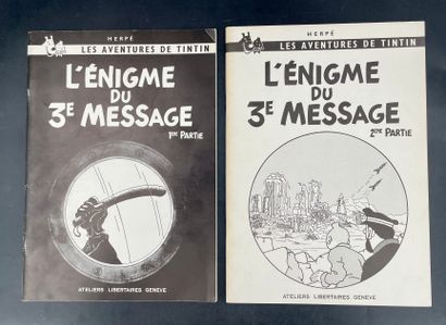  HERGÉ - TINTIN : DOCUMENTATION HERPÉ : les aventures de Tintin - L’énigme du troisième... Gazette Drouot