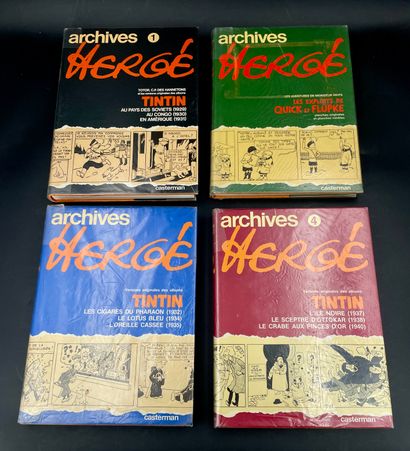  HERGÉ - TINTIN : DOCUMENTATION - Archives Hergé - Tintin N° 1 , Casterman, 1984,... Gazette Drouot