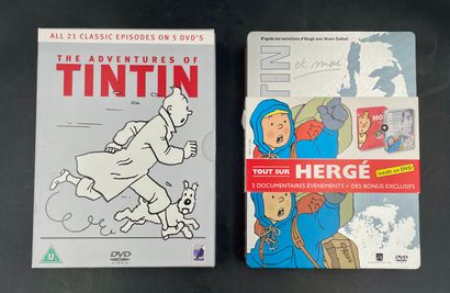  HERGÉ - TINTIN : DOCUMENTATION - Coffret de DVD : Les aventure de Tintin, en anglais... Gazette Drouot