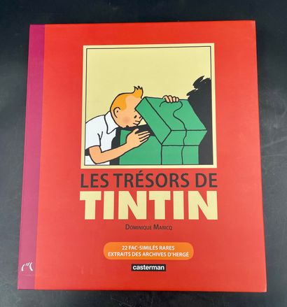  HERGÉ - TINTIN : DOCUMENTATION - DOMINIQUE MARICQ - Les trésors de Tintin, 22 fac-similés... Gazette Drouot