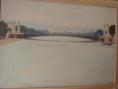 null Le Pont Alexandre 3 à Paris
Huile sur toile, SBD
65 x 92 cm