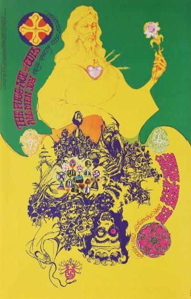 null Affiche psychédélique, "The Fugs, etc", Avalon Ballroom, 1968, 55 x 35,5 cm