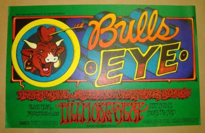 null Affiche psychédélique, "Bulls Eye", Artist: Rick Griffin, 38 x 56 cm