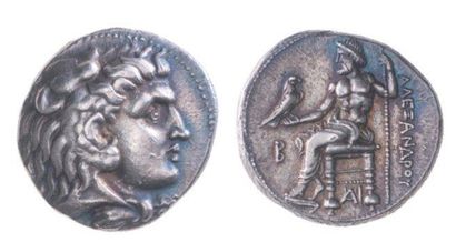 null MACEDOINE, Alexandre III (336-323). Tétradrachme (16,83 g) à la tête d'Héraklès...