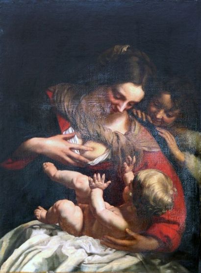 VOUET Simon (Ecole de) La Vierge à l’Enfant avec le petit saint Jean – Baptiste

Huile...