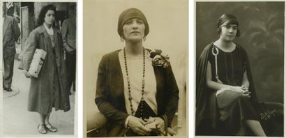 null Femmes remarquables, huit photographies 1930-1965. Tirages argentiques d'époque,...