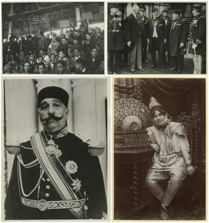 TUNISIE Huit photographies, vers 1900-1941. Le grand Bey, type, vie sociale, etc....