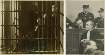 null Criminels. Neuf photographies, 1930-1950. Procès Weidmann (5), Alice Wynekoop,...