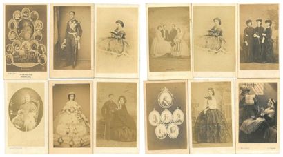 null Ensemble de 96 photographies XIXème siècle au format carte de visite (89) et...