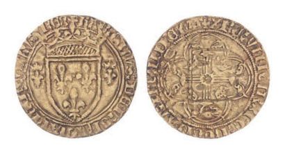  CHARLES VII (1422-1461). Ecu d'or dit écu neuf: frappe fruste et poids faible (3,09...