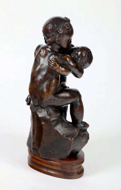 AUGUSTE RODIN 1840 - 1917 Groupe d'enfants Sculpture en bronze H. 35,5 cm Fonte d'Alexis...