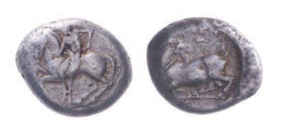 GRÈCE Cilicie, Célenderis (450-400). Statère au cavalier et au bouc agenouillé, retournant...