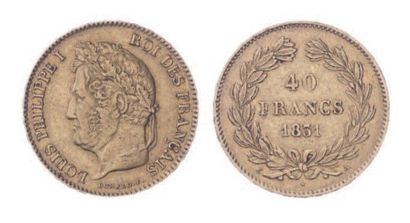null LOUIS PHILIPPE (1830-1848). 40 f. laurée, 1831 A. TTB