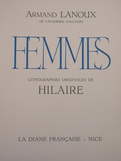 LANOUX (Armand) Femmes. Nice, La Diane française, 1972. Grand in-4, en feuilles,...