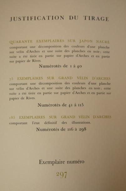 VLAMINCK (Maurice) En noir et en couleurs. Grosrouve, Aux dépens d'un amateur, 1962....