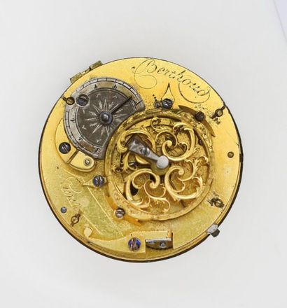 null Mouvement d'une montre à verge signé 'Berthoud à Paris', fin du XVIIIe sièc...