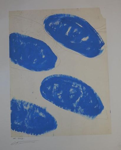 ANDRÉ GAUTRONNEAU (1920 - 2008) Gouache sur papier, signée et datée, env. 65 x 50...